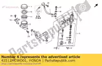 43512MCWD01, Honda, hose, rr. master cylinder honda vfr 800 2002 2003 2004 2005 2006 2007 2008 2009 2010, New