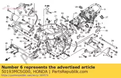 Qui puoi ordinare colletto, l. Rr. Gancio motore centrale da Honda , con numero parte 50193MCSG00: