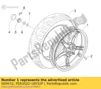 600632, Piaggio Group, wanfeng roda traseira derbi piaggio atlantis boulevard fly vthm57200 zip 50 100 125 150 2004 2005 2006 2007 2008 2009 2010 2011 2016, Novo