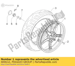 Piaggio Group 600632 ruota posteriore wanfeng - Il fondo