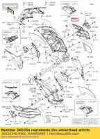 360355407660, Kawasaki, côté couverture, droite, m.s.noir zx1400 kawasaki  zzr 1400 2016 2017 2018 2019 2020, Nouveau