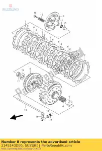 suzuki 2145143D00 plaat, gedreven cl - Onderkant