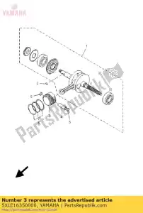 yamaha 5XLE16350000 piston (0,25 mm o / s - La partie au fond