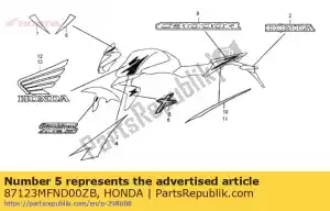 Honda 87123MFND00ZB mark, rr. kap * type2 * - Onderkant