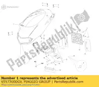 65573000GV, Piaggio Group, Capot arrière     , Nouveau