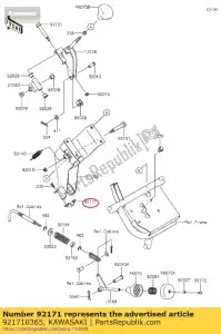 kawasaki 921710365 01 abrazadera - Lado inferior