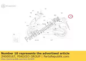Piaggio Group 2H000167 rh carenatura posteriore dec. 
