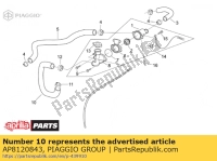 AP8120843, Aprilia, tubo termostato-radiatore, Usato