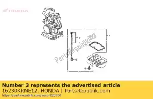 Honda 16230KRNE12 conjunto de agulha, jato - Lado inferior