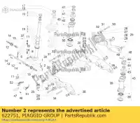 622751, Piaggio Group, asse di controllo del tubo dello sterzo gilera piaggio fuoco mp mp3 mp3 350 maxi sport zapm75100 zapm860x, zapta10w zapm86100, zapm86101 zapm86200, zapm86202 zapta0100 zapta10x zapta1100, zapta19l zapta1200 zapta1200, zapta1201 zapta1202 zapta1202, zapta1204 zapta130 zapta2100 zaptd1102,  zaptd, Nuovo