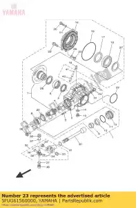 yamaha 5FUG61560000 tapón, corona dentada - Lado inferior