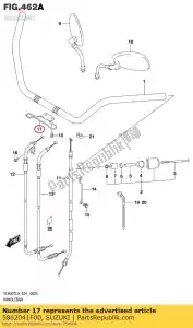 suzuki 5862041F00 guia comp, cabo - Lado inferior