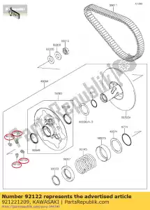 kawasaki 921221209 rouleau kvf650-a1 - La partie au fond