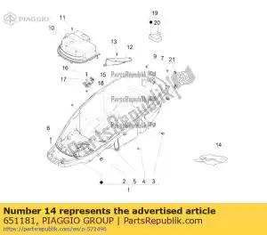 Piaggio Group 651181 sac à outils complet - La partie au fond