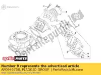 AP0945758, Piaggio Group, Podk?adka zrywalna a4 aprilia  af af1 classic classic 610 etx mx pegaso rotax 122 rotax 123 rs rx rx sx 125 1990 1991 1992 1993 1994 1995 1996 1997 1998 1999 2000 2001 2002 2003 2004 2005 2006 2007 2008 2009 2010, Nowy