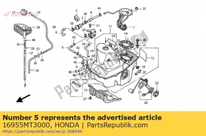 Honda 16955MT3000 tubo c, combustible - Lado superior