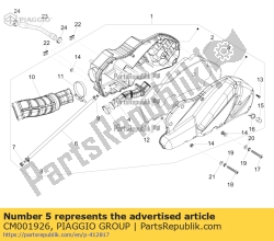 Aprilia CM001926, Schlauchschelle, OEM: Aprilia CM001926