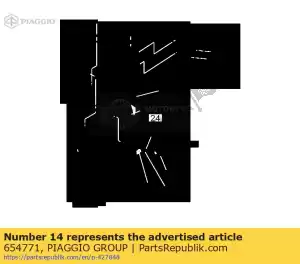 Piaggio Group 654771 spacer - Bottom side