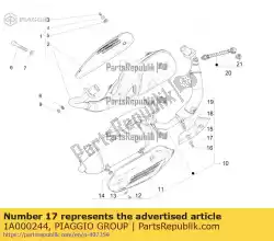 platte ring van Piaggio Group, met onderdeel nummer 1A000244, bestel je hier online: