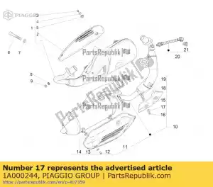 Piaggio Group 1A000244 platte ring - Onderkant