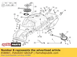 t struik van Piaggio Group, met onderdeel nummer 858887, bestel je hier online: