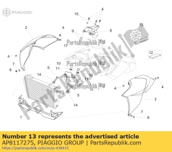 Aprilia AP8117275, Hittebestendige pakking, OEM: Aprilia AP8117275