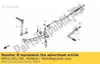 46511GEL700, Honda, printemps assy., rr. pédale de frein honda crf xr 50 2003 2005 2006 2007 2008 2009 2010 2011 2012, Nouveau