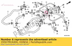 Ici, vous pouvez commander le mixte, à trois voies auprès de Honda , avec le numéro de pièce 19507MCA000: