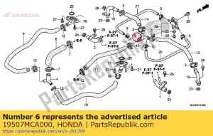 Honda 19507MCA000 junta, três vias - Lado inferior