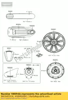 560540314, Kawasaki, mark,engine cover vn900c9fa kawasaki vn 900 2009 2010 2011, New