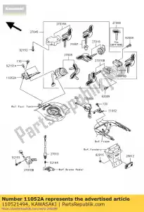 kawasaki 110521494 support, commutateur d'allumage vn1500-p - La partie au fond