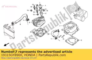 honda 19315GY8900 couvercle, thermostat - La partie au fond