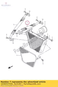 suzuki 1646047H00 manguera, enfriador de aceite - Lado inferior