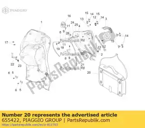 Piaggio Group 655422 bolsa intermediária para letras sl - Lado inferior