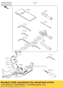 Kawasaki 120CB0520 douille à boulon, 5x20 - La partie au fond