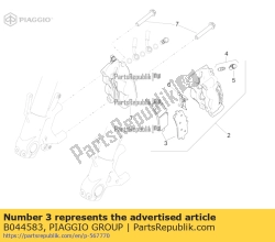 Aprilia B044583, Coppia pastiglie, OEM: Aprilia B044583