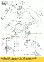 130BC0620, Kawasaki, 01 à bride boulonnée, 6x20 kawasaki  800 2019 2020 2021, Nouveau