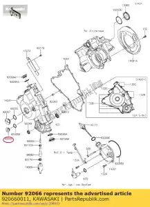 kawasaki 920660011 prise, couvercle kvf650-b2 - La partie au fond