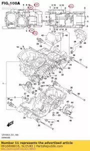 suzuki 0916808016 gasket - Bottom side