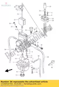 suzuki 1326916700 tornillo, aire piloto - Lado inferior