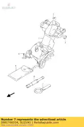 Ici, vous pouvez commander le clé polygonale, 36 auprès de Suzuki , avec le numéro de pièce 0981700034: