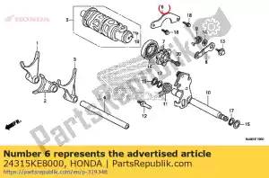 honda 24315KE8000 plaat, drum instelling - Onderkant