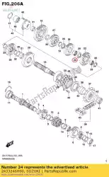 Ici, vous pouvez commander le buisson, 3e entraîné auprès de Suzuki , avec le numéro de pièce 2433246H00: