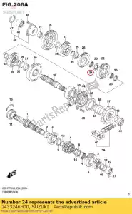 suzuki 2433246H00 buisson, 3e entraîné - La partie au fond