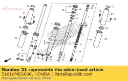 Aqui você pode pedir o cobrir comp., r. Fr. Topo do garfo em Honda , com o número da peça 51610MEG000: