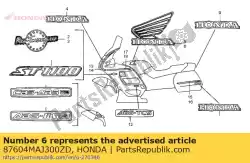 Aquí puede pedir marca, l. Refugio superior * type14 * (type14) de Honda , con el número de pieza 87604MAJ300ZD:
