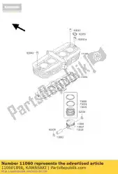 Here you can order the gasket,cylinder base from Kawasaki, with part number 110601898: