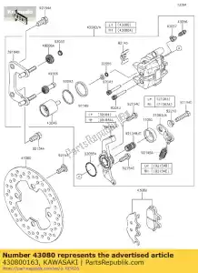 kawasaki 430800163 01 subconjunto de pinza, rr, lh - Lado inferior