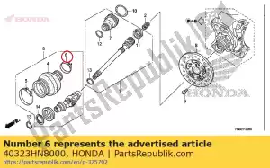 Honda 40323HN8000 fascia b, stivale con snodo - Il fondo