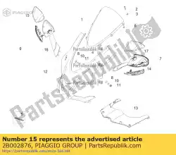 Qui puoi ordinare copertura specchietto destro da Piaggio Group , con numero parte 2B002876: